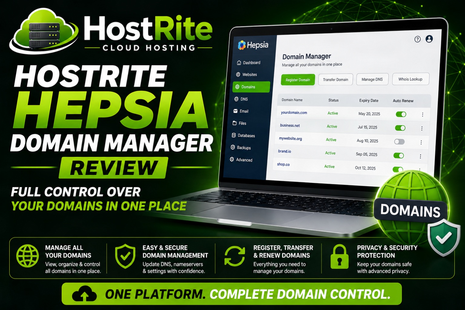 HostRite Hepsia Domain Manager Review