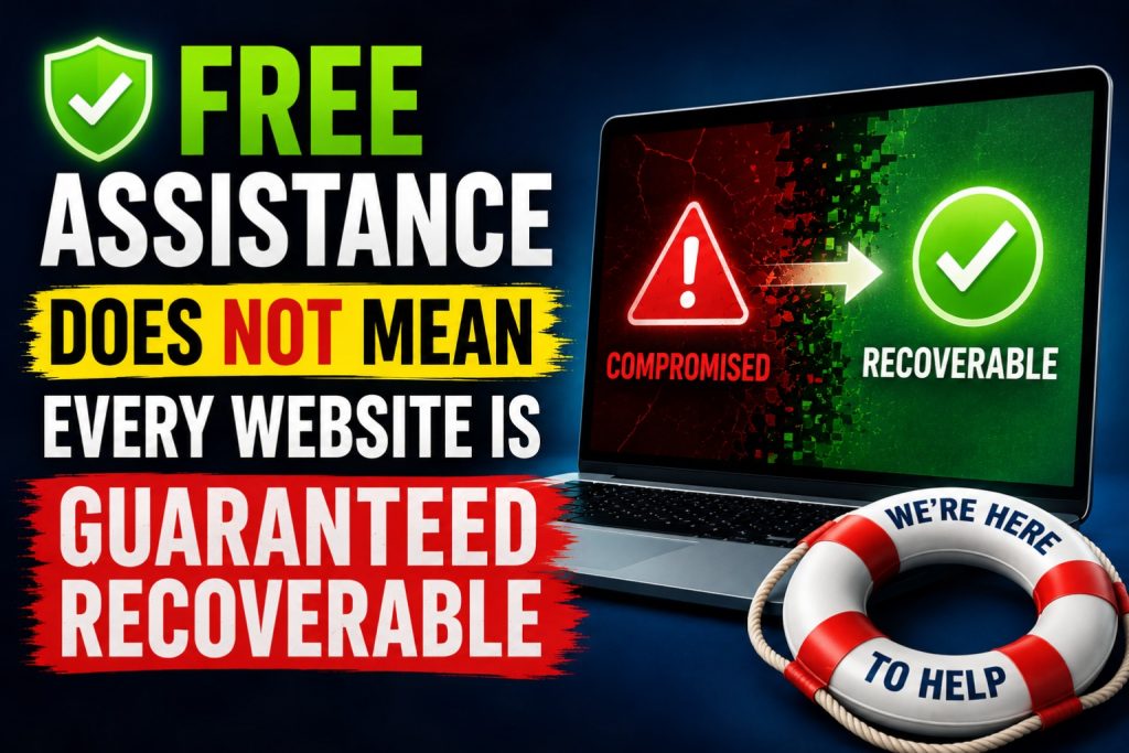 Free Assistance Hacked Website Help
