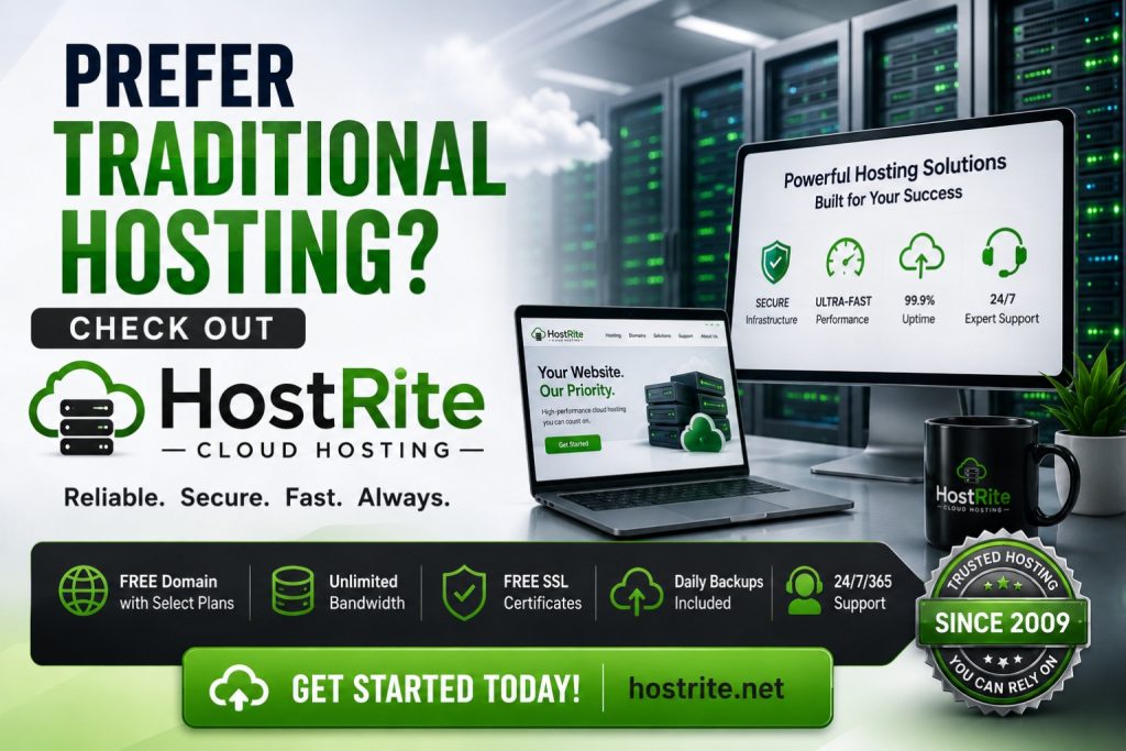 Get Traditional Web Hosting At HostRite Not AI websites